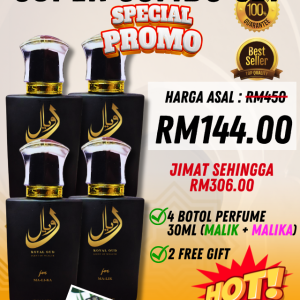Royal Oud Pakej C - SUPER SET Malik 2PCS Malika 2PCS